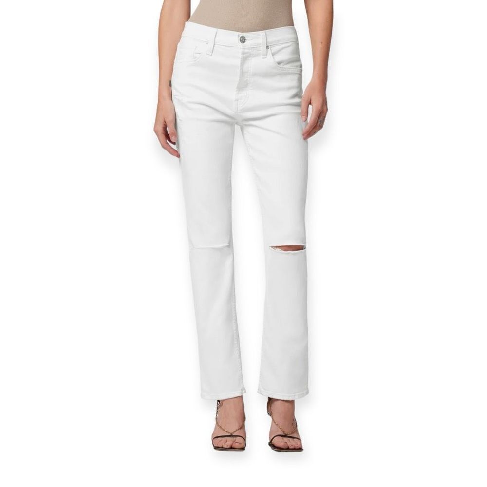 HUDSON JEANS Thalia Straight Leg 90s Jeans in White Mustang Size 31 NEW